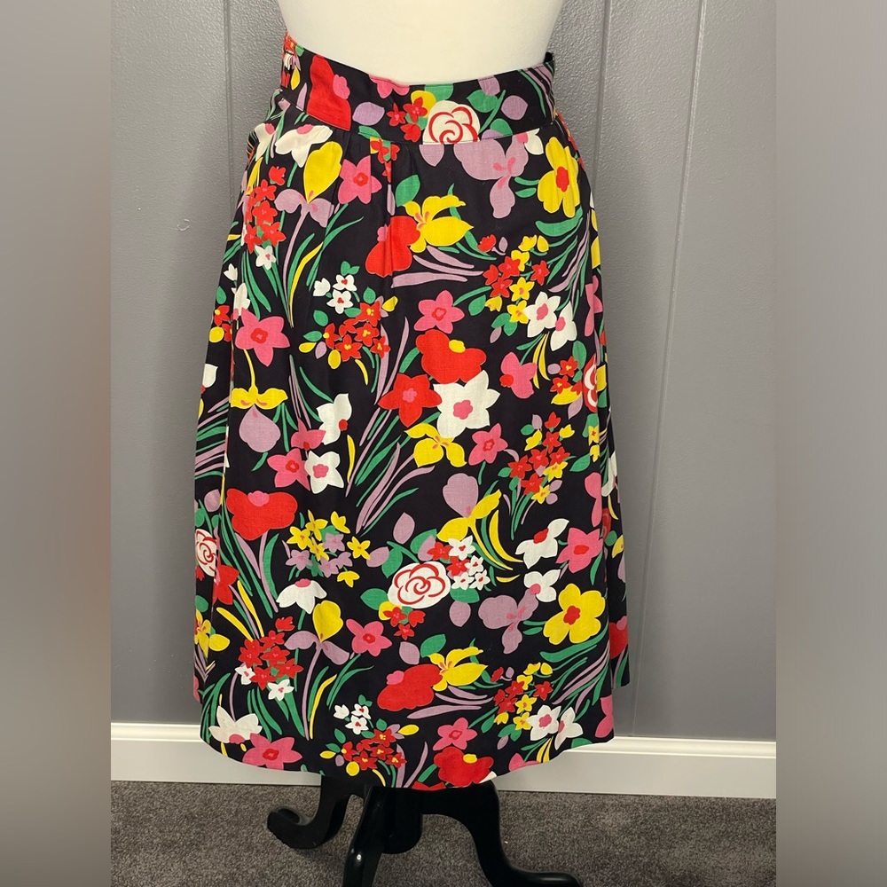 Retro floral Lynette’s wrap skirt. Tag says size 12, fits smaller sizes too.